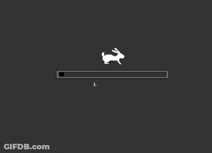 Buffering Loading Icon Animated Running Rabbit GIF