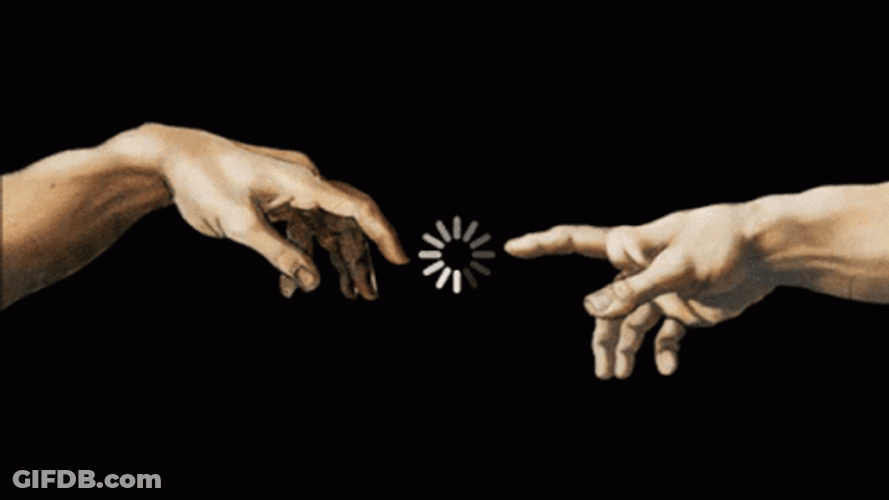 Buffering Meme The Creation Of Adam Michelangelo GIF
