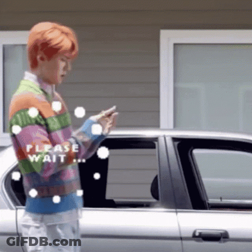 Buffering Please Wait Phone Signal Sehun EXO KPop GIF