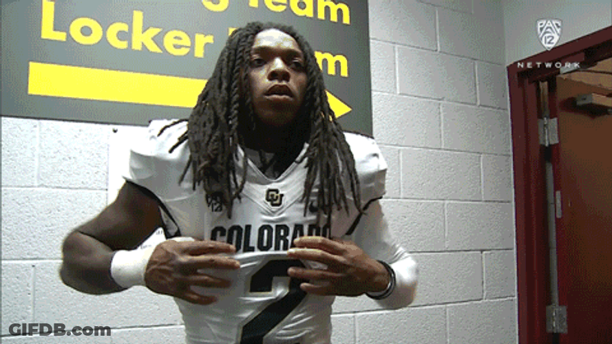 Buffs Player Laviska Shenault Jr Fixing Shirt GIF