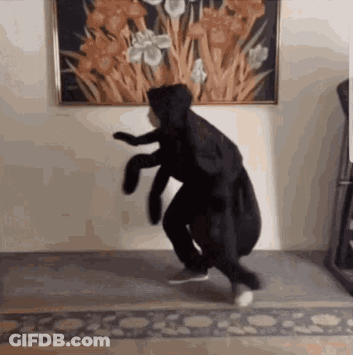 Bug Costume Dancer Dancing Before Flower Painting GIF