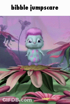 Bug On Flower Bibble Jumpscare GIF