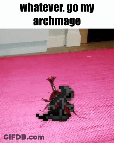 Bug On Pink Rug With Whatever Go My Archmage GIF