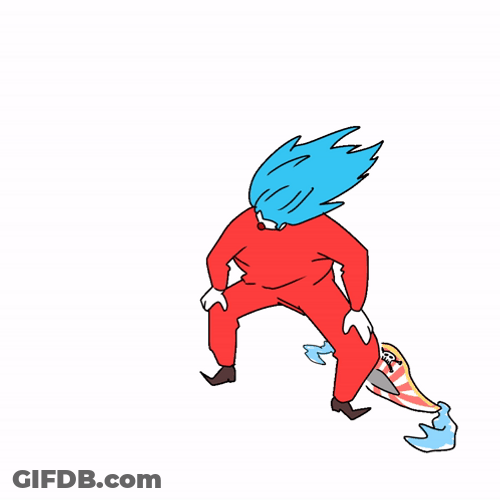Buggy Clown Head Bang One Piece GIF