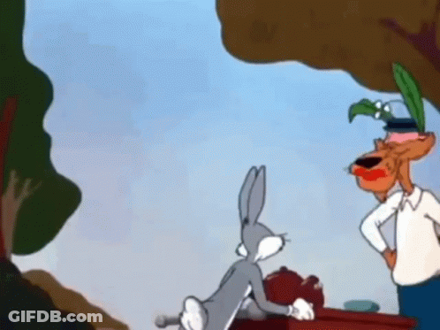 Bugs Bunny And A Man GIF