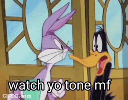 Bugs Bunny And Daffy Duck Are Standing Next To Each Other And Talking To Each Other GIF