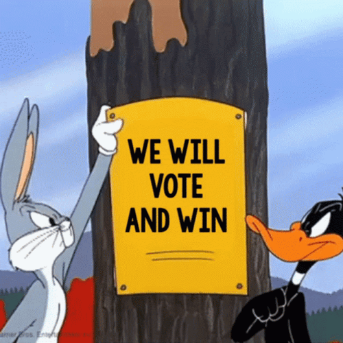 Bugs Bunny And Daffy Duck Sore Loser GIF