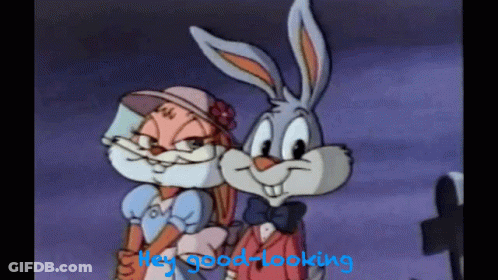 Bugs Bunny And Lola Bunny Saying Hey Good-Looking GIF