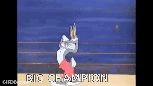 Bugs Bunny Boxing Champion GIF