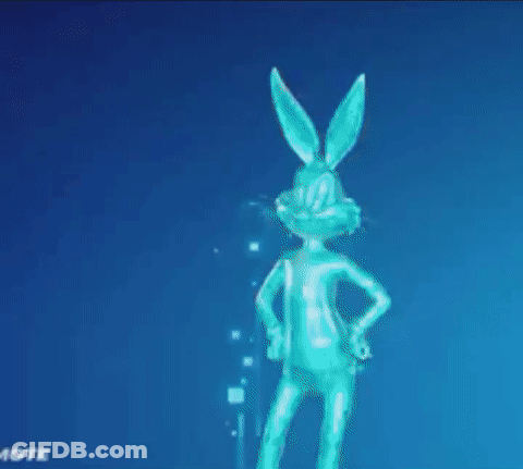 Bugs Bunny Dancing On Blue Background GIF