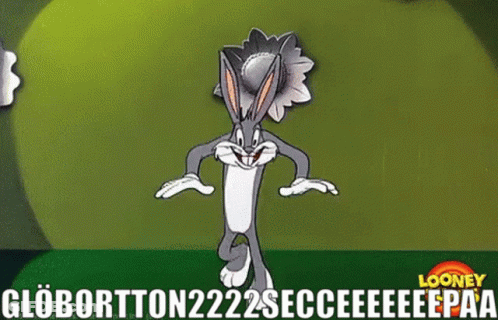 Bugs Bunny Dancing On Green Background GIF