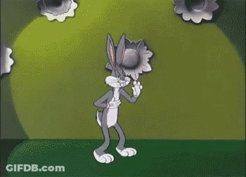 Bugs Bunny Dancing With Flower In Mouth GIF
