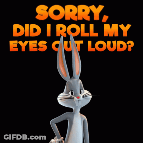 Bugs Bunny Eye Rolling GIF