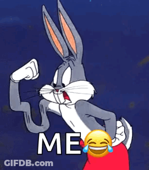 Bugs Bunny Flexing Muscles And Laughing GIF