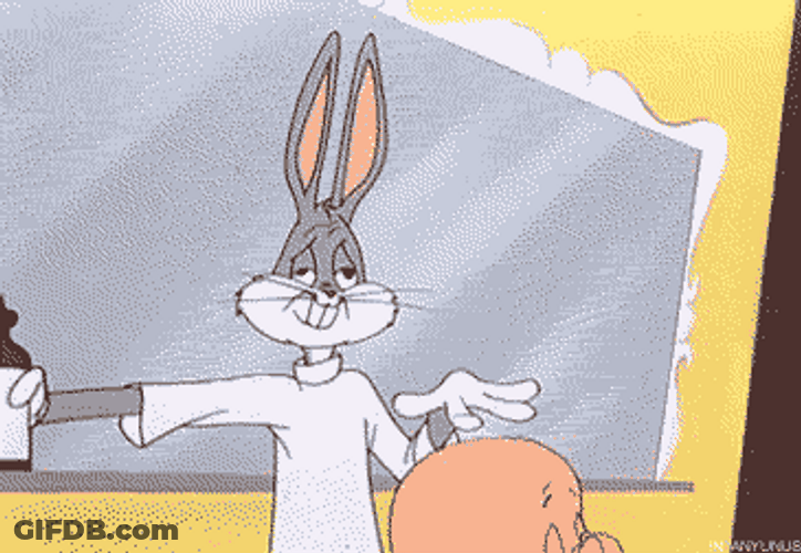 Bugs Bunny Florida Massaging Elmer's Head GIF