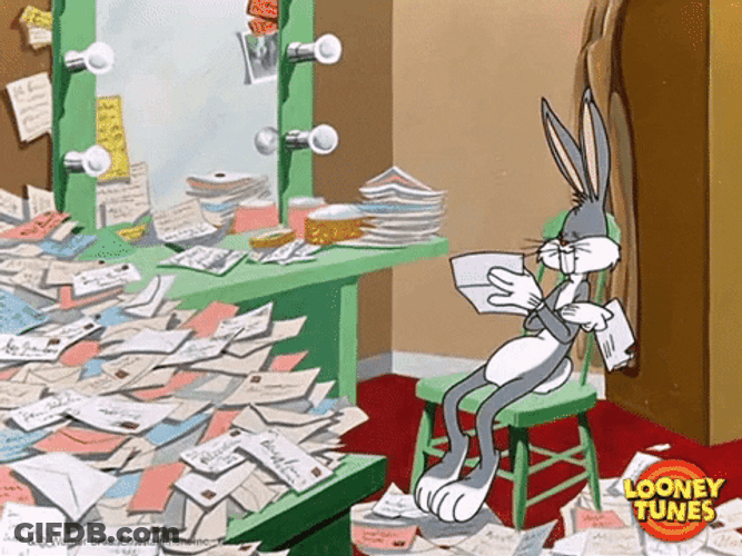 Bugs Bunny Florida Reading Mails GIF
