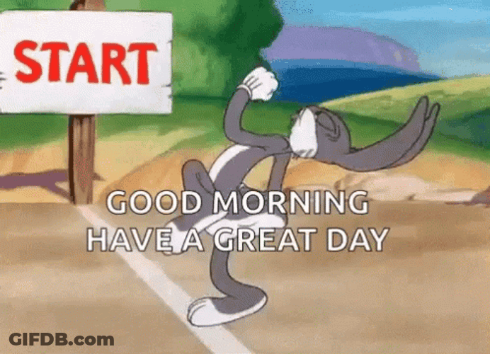 Bugs Bunny Good Morning Work Exercise GIF
