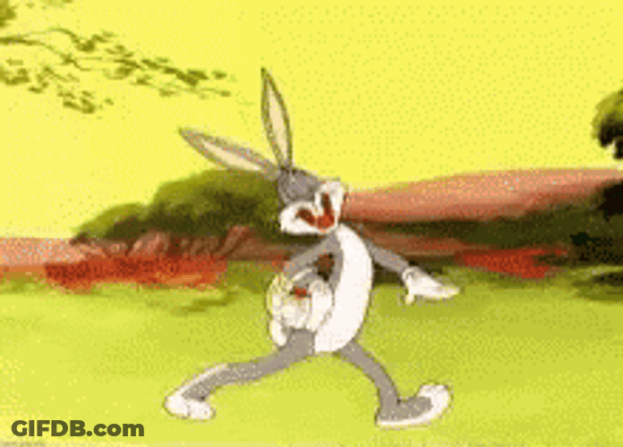 Bugs Bunny Happy Skipping GIF