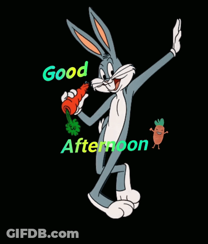Bugs Bunny Holding Carrot Good Afternoon GIF