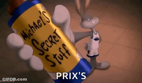 Bugs Bunny Holding Michael's Secret Stuff GIF