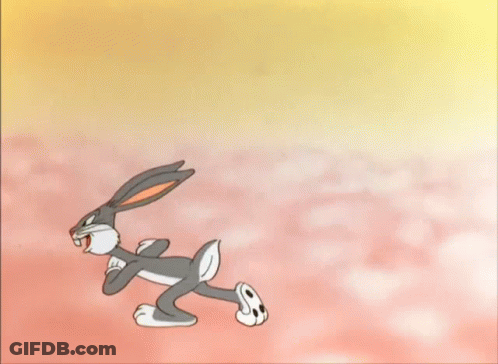 Bugs Bunny Holding Night Mare Paint GIF