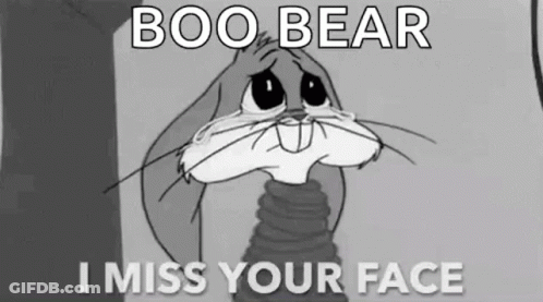 Bugs Bunny Is Crying In A Black And White Cartoon . GIF