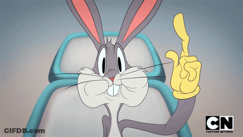 Bugs Bunny Is Giving A Thumbs Up With A Cartoon Network Logo Behind Him GIF