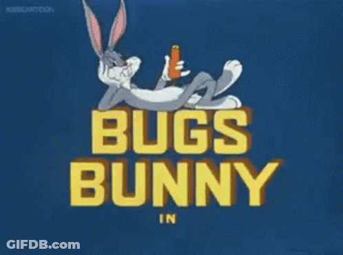 Bugs Bunny Laying Down With Carrot GIF