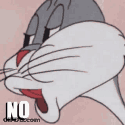 Bugs Bunny Looney Tunes Saying No GIF