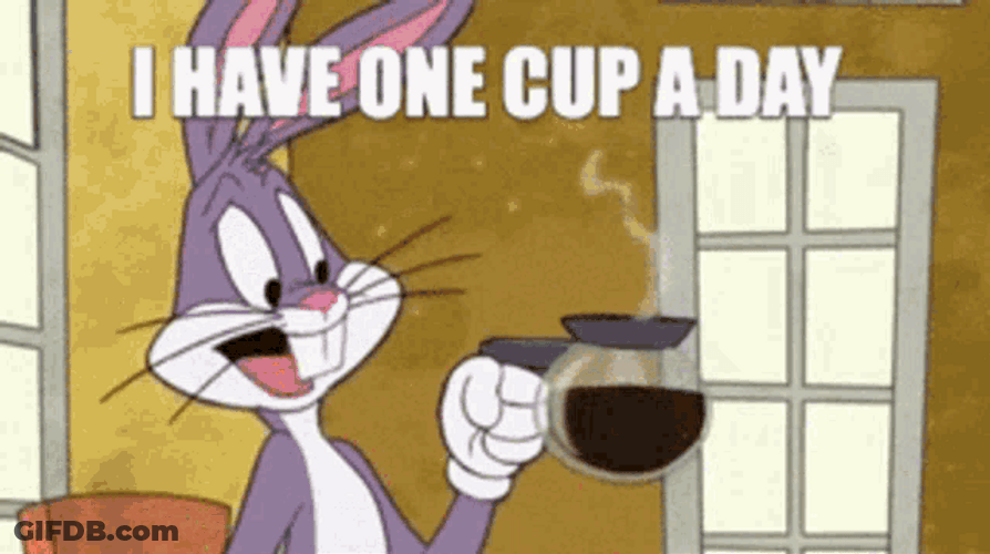 Bugs Bunny Needs Coffee GIF