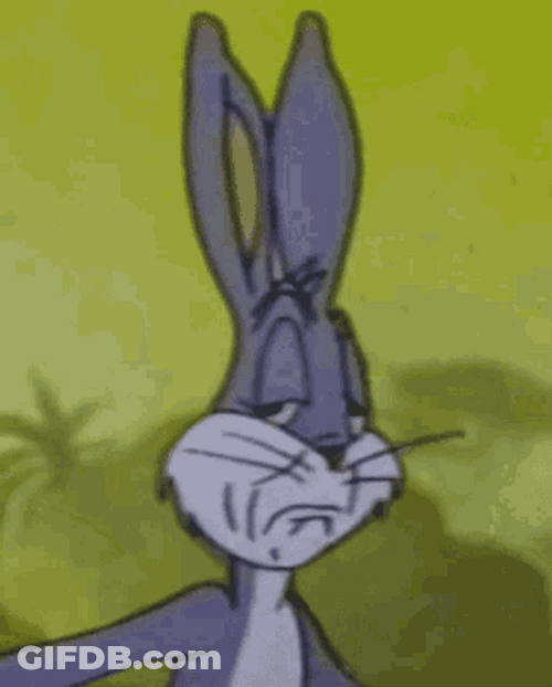Bugs Bunny No Face Reaction GIF