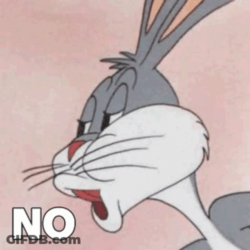 Bugs Bunny No With Background Blinking GIF