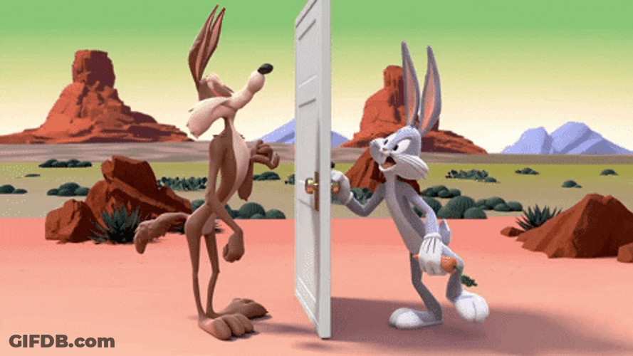 Bugs Bunny Open Door GIF