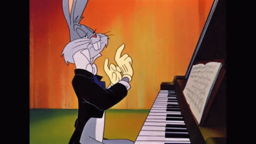 Bugs Bunny Playing Piano GIF