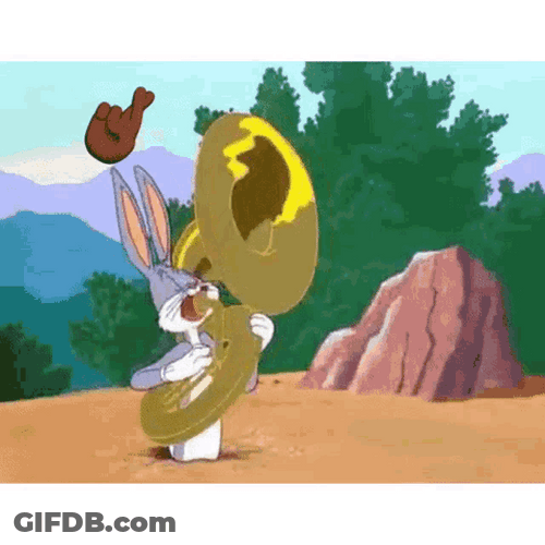 Bugs Bunny Playing The Heavy Music Instrument GIF
