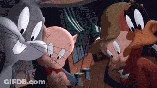Bugs Bunny Porky Pig And Daffy Duck Standing GIF