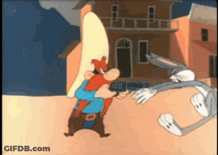 Bugs Bunny Rides Again Shooting Funny GIF