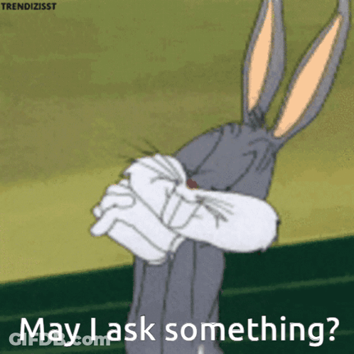 Bugs Bunny Asking May I Ask Something GIF