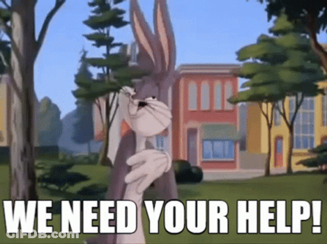 Bugs Bunny Shouting Help GIF