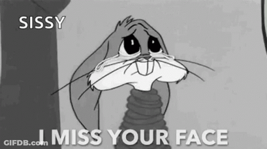 Bugs Bunny Sissy I Miss Your Face GIF