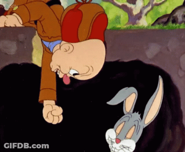 Bugs Kiss Elmer Fudd GIF