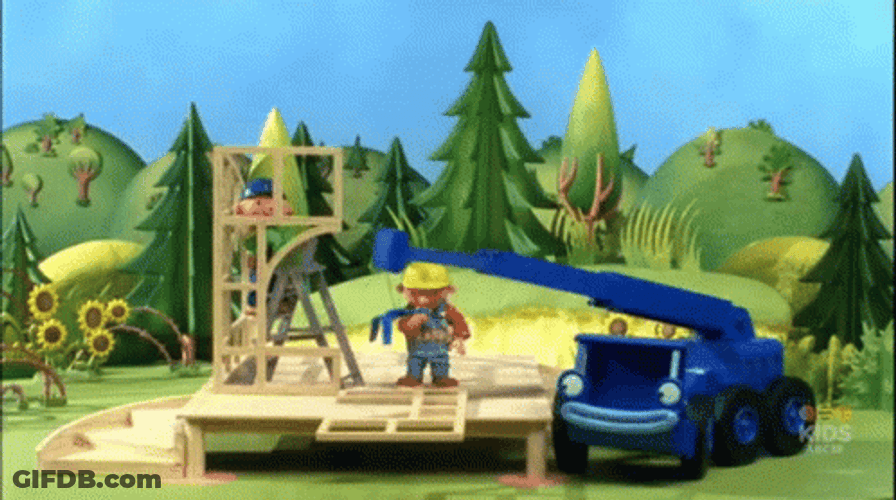 Build House Crane Bob The Builder Cartoon GIF