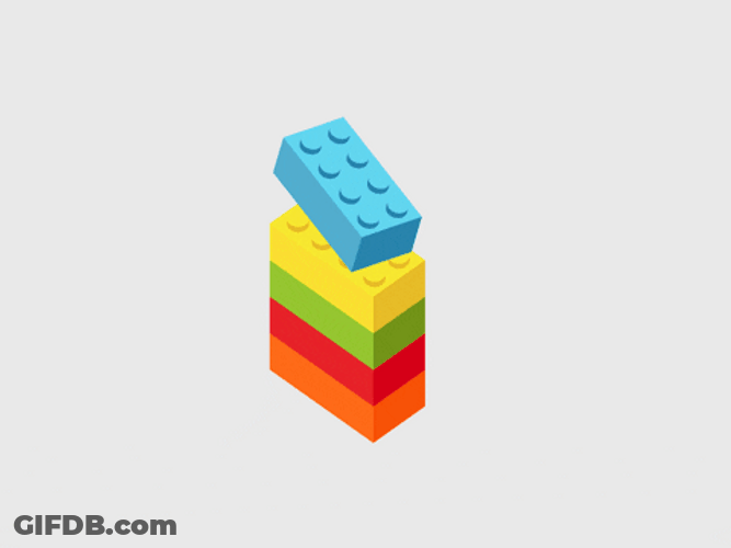 Build Lego Stack Animation Loop GIF