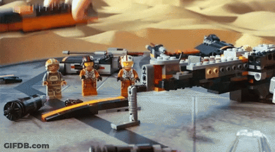 Build Lego Star Wars Base Space Ship GIF
