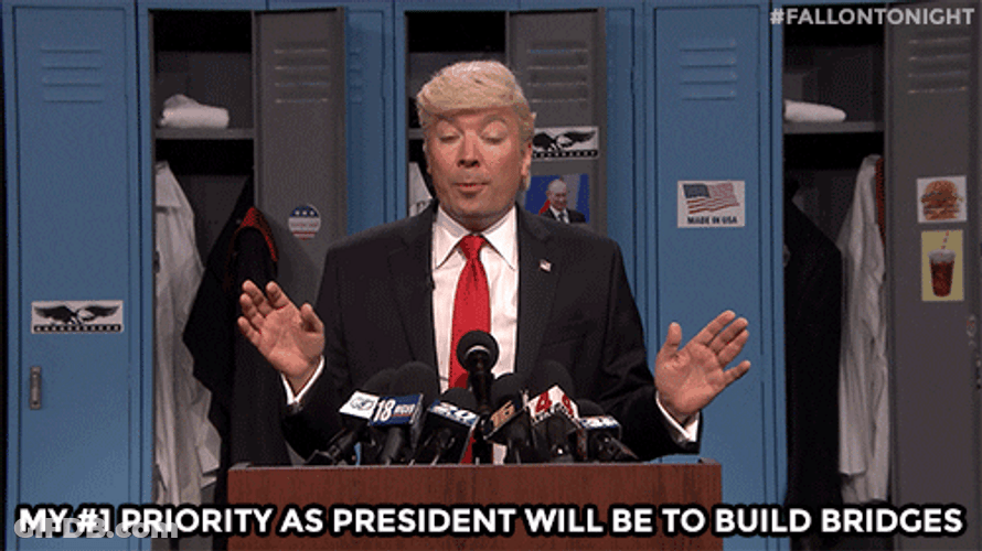 Build The Wall Jimmy Fallon Donald Trump Parody GIF