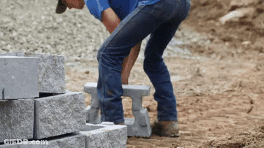 Build The Wall Lifting Brick Concretes GIF