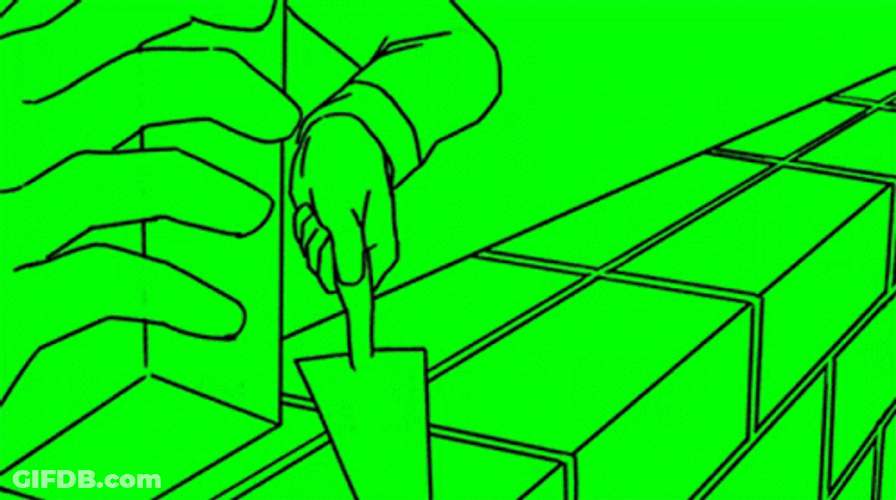 Build The Wall Mobile Art Illustration GIF