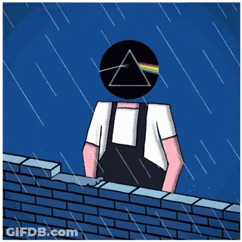 Build The Wall Pink Floyd Logo Meme GIF
