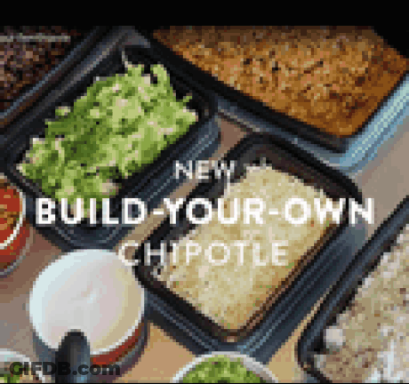 Build-Your-Own Chipotle Food Containers GIF