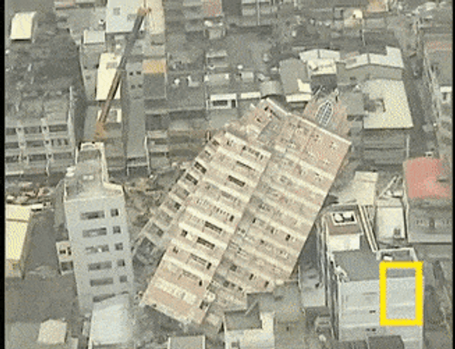 Building Collapsing Due To Massive Earthquake GIF